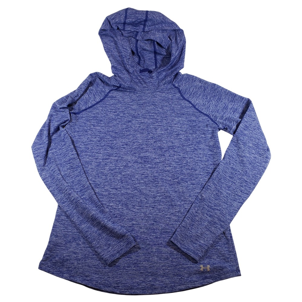Under Armour Women's‎ Blue Heathered Running Hoodie Lightweight Activewear M
